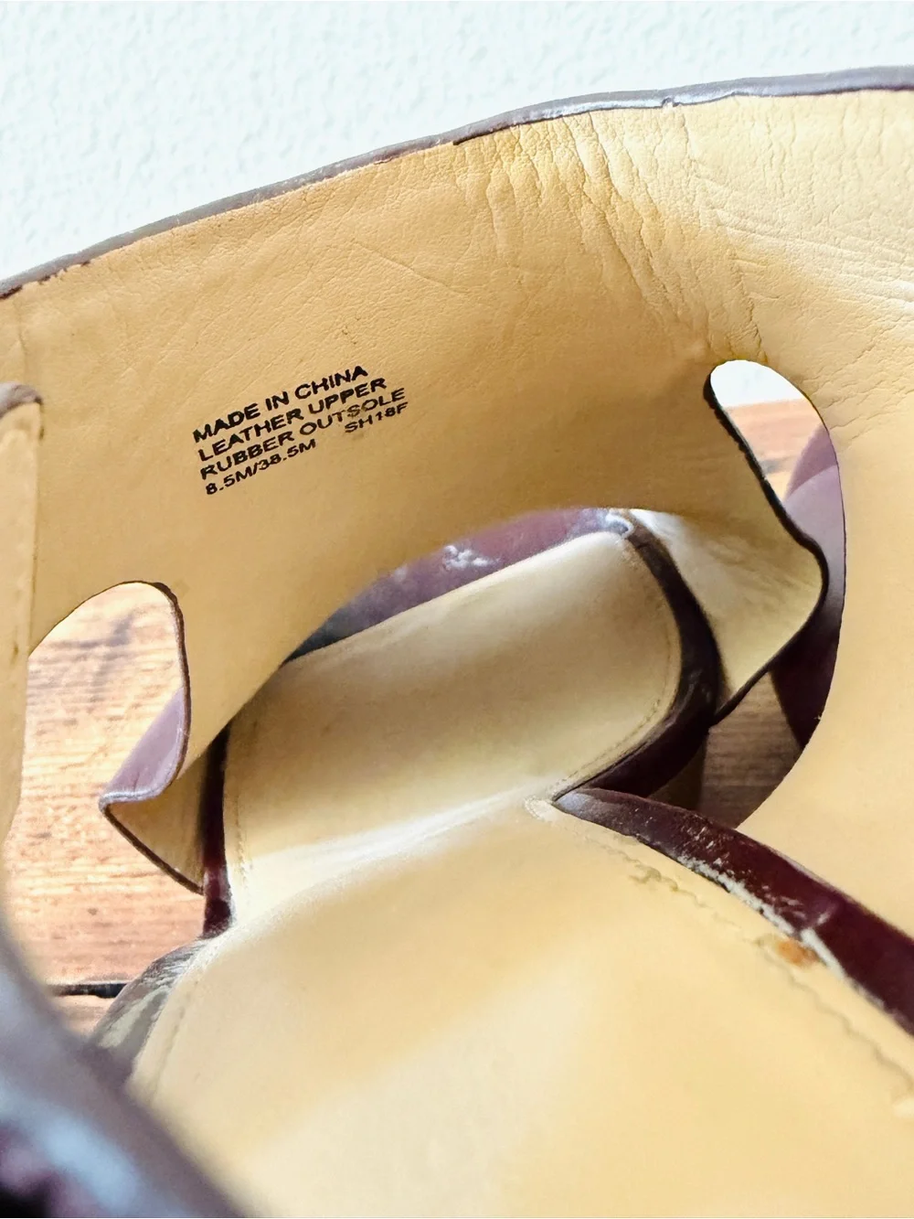 Michael Kors Josephine Wedge Sandals - Oxblood Maroon Burgundy